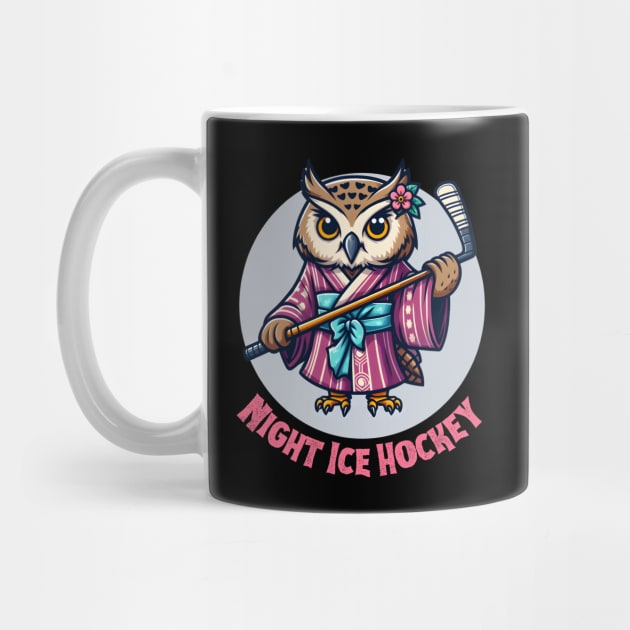 Ice hockey owl by Japanese Fever